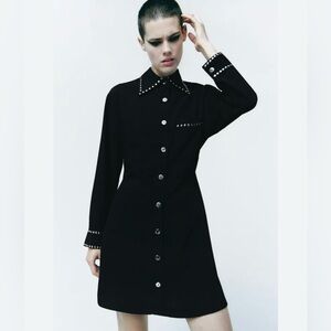 ZARA studded shirt dress